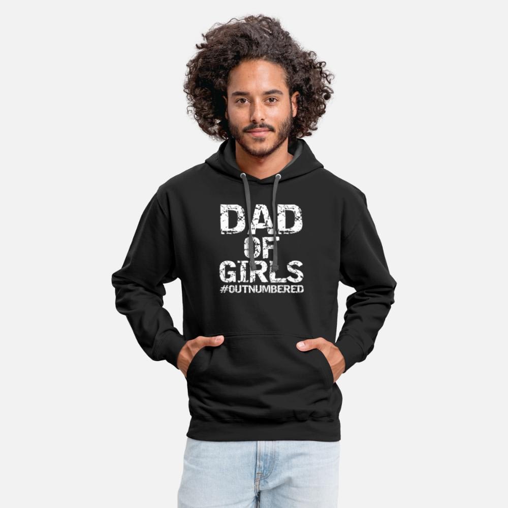 Dad Of Girls Outnumbered Men T Shirt Sweatshirt Fathers Day Hoody Birthday Gift