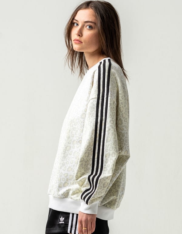 adidas originals womens stripes leopard sweatshirt